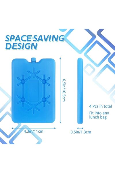erorex 4Pack Ice Packs Lunch Box Freeze Boards Slim & Long Lasting Reusable Ice Packs Lunch Bags Coolers