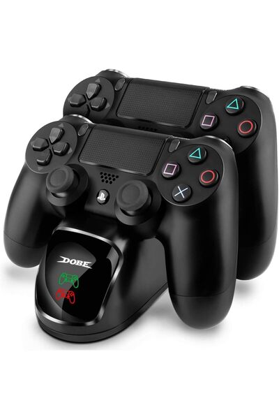 erorex شاحن وحدة التحكم بمنفذ USB مزدوج لشحن وحدات التحكم PS4/PS4/Slim/PS4 Pro