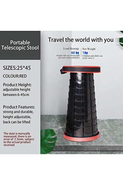 erorex Portable Retractable Folding Stool Collapsible Telescopic Safety Stool Sturdy Lightweight 330Lbs