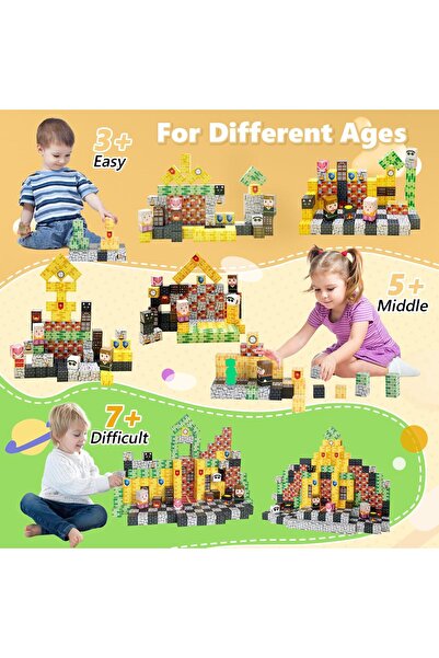 erorex Magnetic Blocks 100Pcs Game Based Magnetic Building Tiles Kids Toddler Stem Toys Montessori Sensory