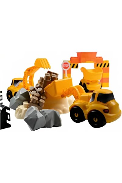 erorex 66 Pieces Construction Blocks & Crane Set Kids Building Blocks Pretend Role Play Toys Toddlers