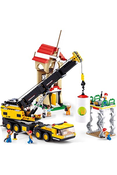 erorex مكعبات بناء شاحنة رافعة من سلسلة تاون، 767 قطعة، مناسبة للأعمار من 6 سنوات فما فوق