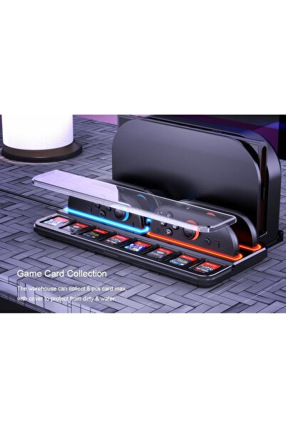 erorex Switch 2 Charging Dock Station 8 Pcs Game Card Slots Controller Charge Station Joycon 2 Rgb Must