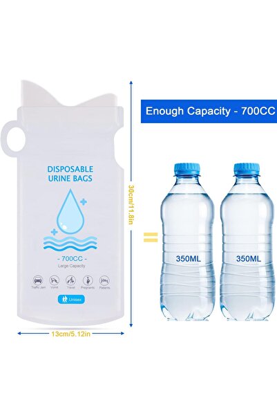 erorex 10 Pcs Disposable Allantoic Bags Camping Bags 700Ml Unisex Allantoic Bags Travel Toilets Allantoic