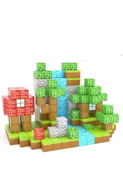 erorex 100Pcs Magnetic Blocks Build Mine Magnet World Set Boys & Girls Age 3 5 6 8 Stem Sensory Toys