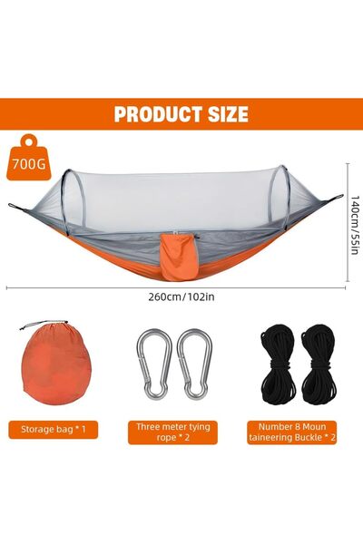 erorex Portable Outdoor Camping Hammock Mosquito Net Swing Sleeping Bed Design Ultralight Parachute Nylon