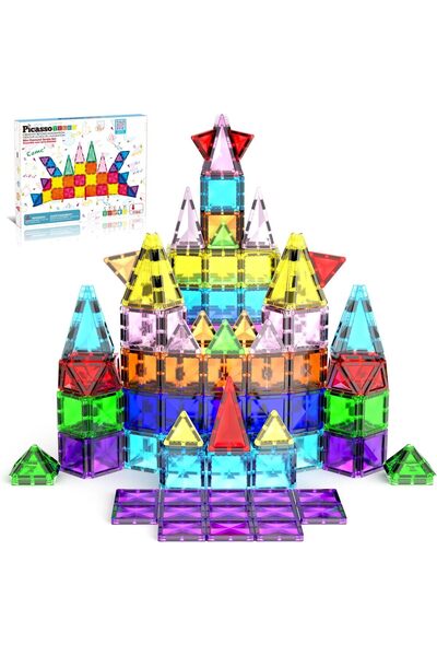 erorex 40 Piece Magnetic Building Block Mini Diamond Series Travel Size Go Magnet Construction Toy Set