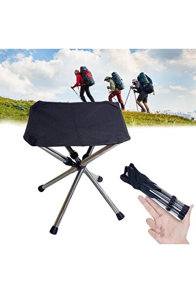 erorex Foldable Camping Chair 13.8" Small Retractable Stool Folding Outdoor Chair Picnic Chair Outdoor