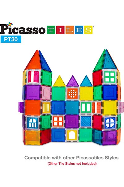 erorex 30 Piece Window Door Clip Magnetic Blocks Magnet Tiles Magnets Building Tile Construction Toy Set