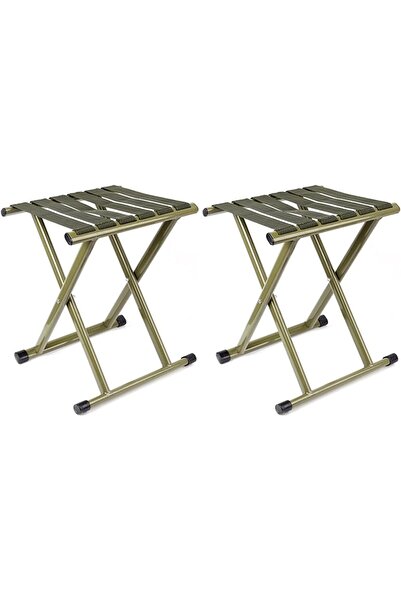 erorex Portable Folding Camping Stools Set Of 2 Green 31 X 26 X 30 Cm