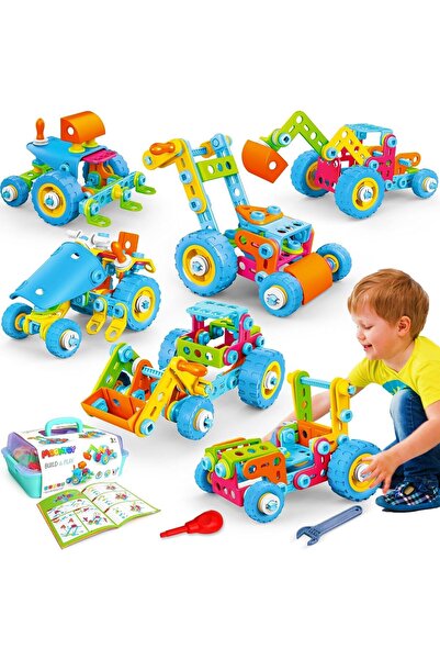 erorex Stem Toys 4 8+ Year Old Boys 118Pcs Building Blocks Set Educational Erector Set 6 1 Models Toddler