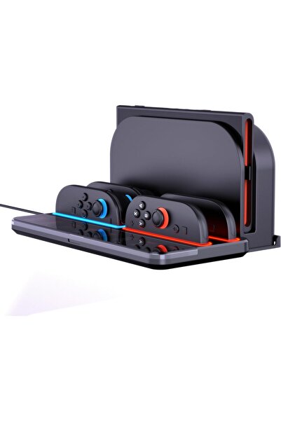 erorex Switch 2 Charging Dock Station 8 Pcs Game Card Slots Controller Charge Station Joycon 2 Rgb Must