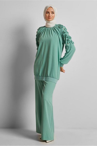 Alvina Wide Leg Pants Suit 44698