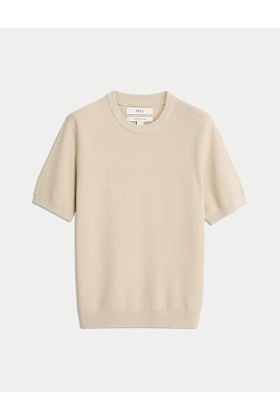Marks & Spencer Pamuk Karışımlı Dokulu Tişört