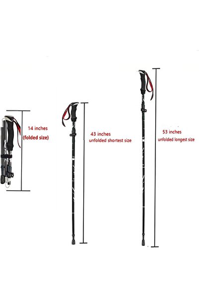 erorex Collapsible Trekking Poles Lightweight Travel Hiking Poles Aluminum Alloy Walking Sticks Hiking