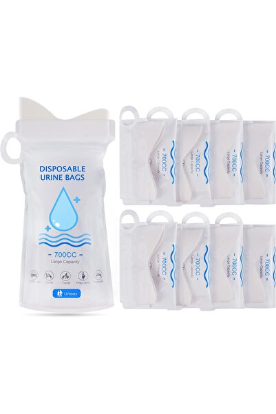 erorex 10 Pcs Disposable Allantoic Bags Camping Bags 700Ml Unisex Allantoic Bags Travel Toilets Allantoic