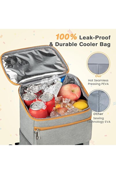 erorex Leak Proof Cooler Backpack Insulated Backpack Men Women Lightweight Cooler Bag Travel Camping Beach