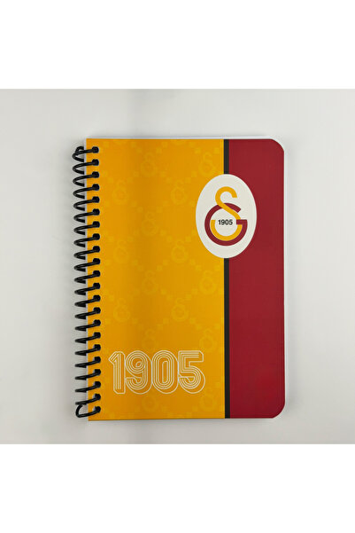 BAK GEL AL Galatasaray 1905 Lisanslı A6 Spiralli Defter | Okul ve Ofis İçin Taraftar Not Defteri, Sarı Kırmızı