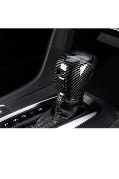 ŞENYILDIZ AKSESUAR Honda Civic Fk7 Fc5 Compatible Carbon Pattern Gear Shift Knob Full Plating Set of 3 Civic Keychain Gift