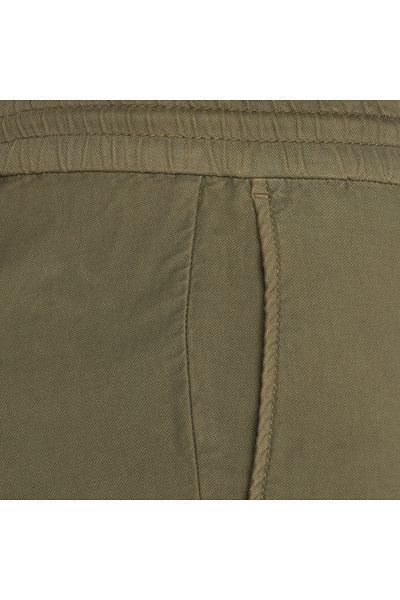 Hiltl Olive Green Vintage Elastic Waist Cotton Elastane Bermuda