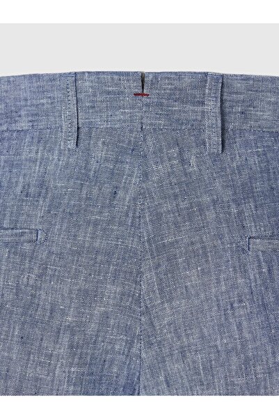 Hiltl Chino Blue Pure Linen Regular Fit Trousers