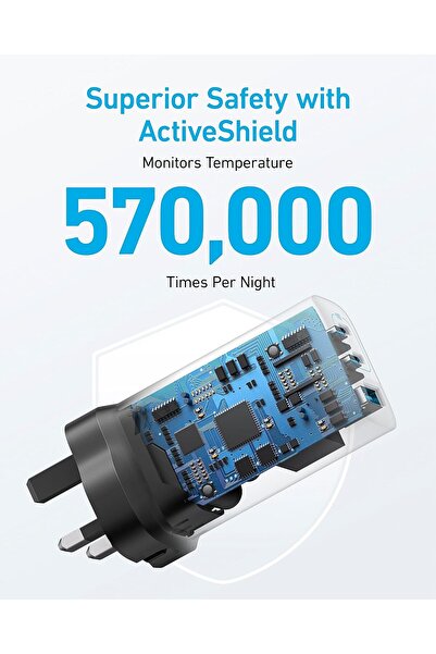 Anker 335 67W USB-C Wall Charger - Foldable Fast Charger with USB-C Cable (Black)