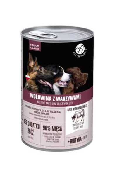 Pet Republic wet food for dogs with beef in sauce 1250g