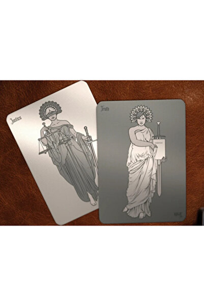 Derya Bilardo Verum Videre 2023 Edition Silver Playing Cards - Kings Wild Projects