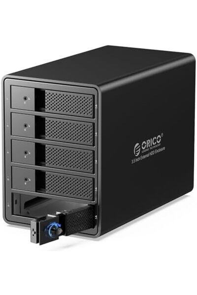Orico 5 Bay USB 3.0 3.5 inch External Hard Drive Enclosure Support 80TB (5 x 16TB) Aluminum Alloy HD