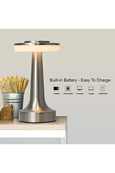 PADOM Rechargeable Touch, Portable Cordless Table Lamp, 3-Levels Brightness, Bedside USB Charging La