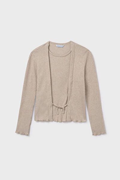 MAYORAL تريكو محبوك برباط أمامي للبنات - بيج