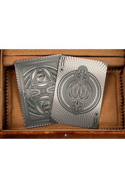 Derya Bilardo Verum Videre 2023 Edition Silver Playing Cards - Kings Wild Projects