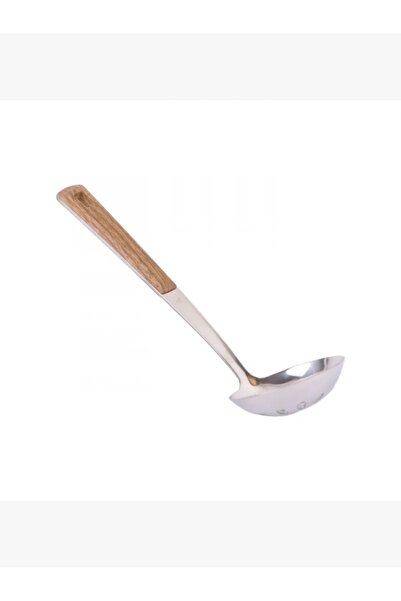 rexa Round hole scoop spoon with small wooden handle 23 cm