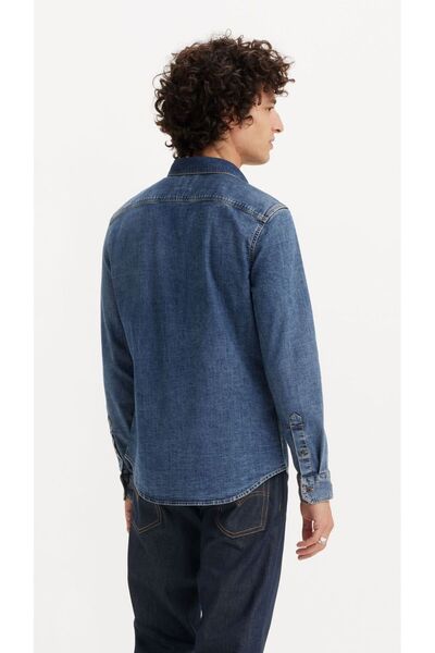 Levi's Ls Battery Hm Shirt Slim Trinity Medium Men's Blue Jean Shirt