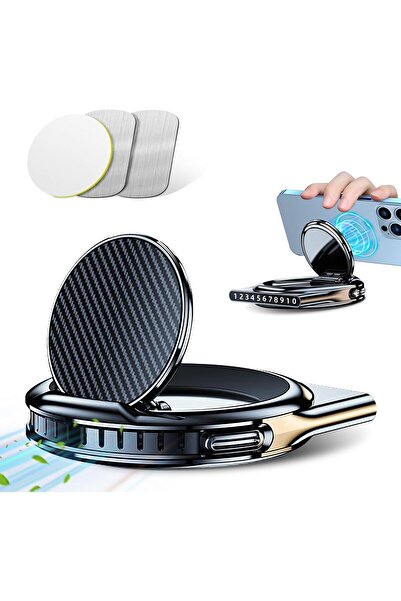 erorex حامل هاتف مغناطيسي متعدد الوظائف للسيارة، موزع معطرات هواء للسيارة، حامل هاتف برقم وقوف السيارات