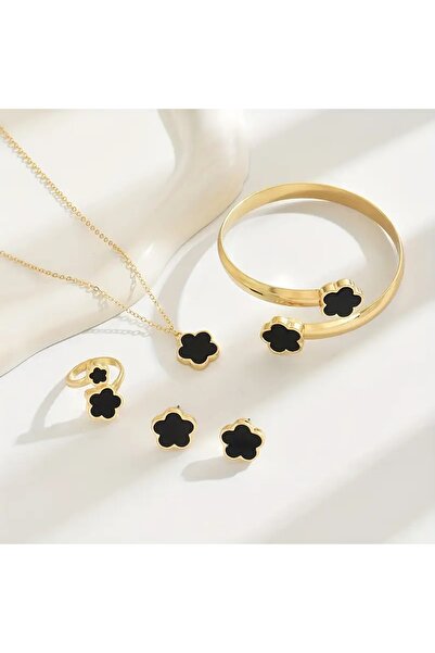 Ayzen zarif kolye küpe bilezik yüzük set