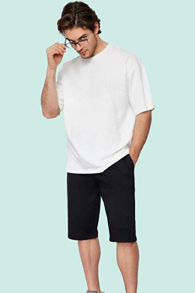 PayBuy Men's Fashion Basic Regular Regular Cut Long Length Elastic Shorts Comfortable Daily Use Modern Design