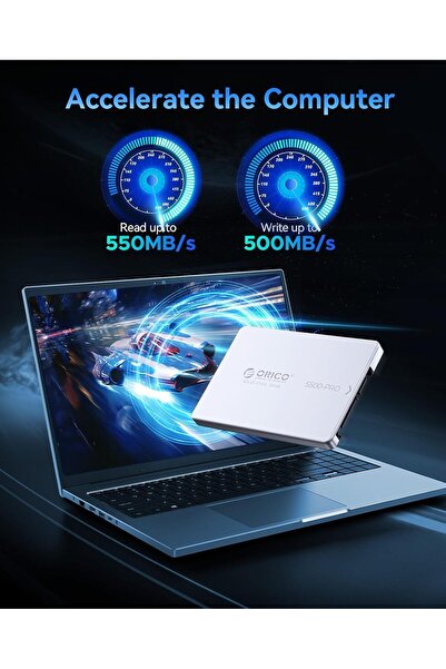 Orico 2TB SATA SSD 2.5'' up to 550MB/s, 3D NAND SATA III Aluminum Shell S500PRO