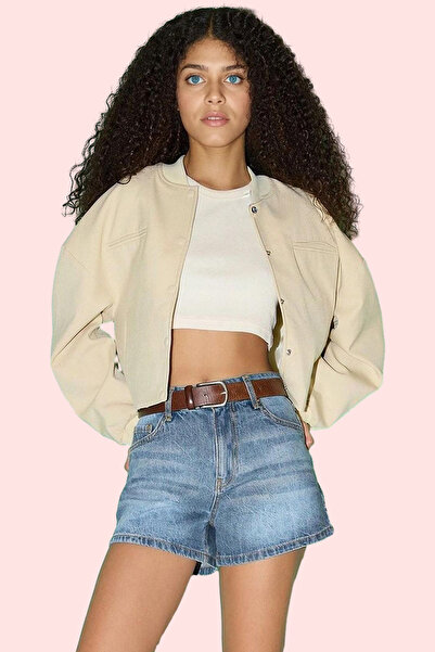 PayBuy Kadın Moda Yüksek Bel Geniş Paça Denim Şort Pamuk Yazlık Şort Stilin B...