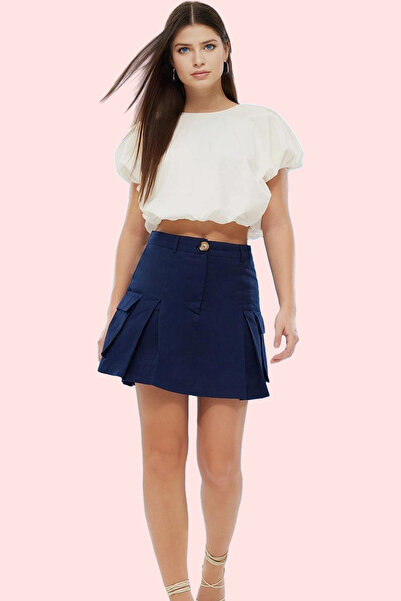 PayBuy Pantaloni scurți de modă pentru femei Fusta cu talie înaltă țesătură g...