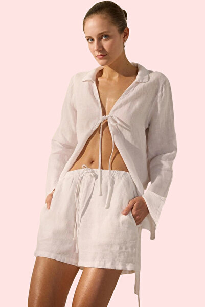 PayBuy Women's Fashion Wide Leg Linen Shorts High Waist Rigid Woven Summer Shorts Daily Use