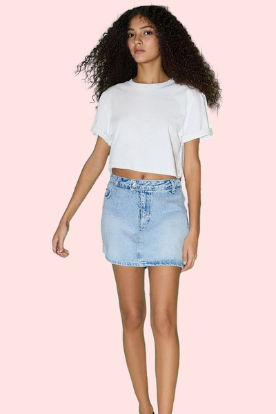 PayBuy Kadın Moda Yüksek Bel Denim Şort Etek Düz Desen Yazlık Şort Stilin Buluştuğu Yer