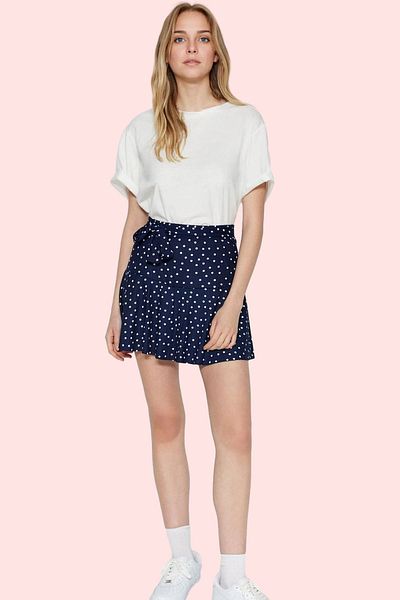 PayBuy Girls' Leopard Print High Waist Mini Shorts Skirt Knitted Fabric Casual Summer Durable Material