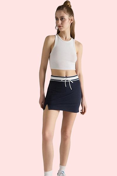 PayBuy Women's Fashion Knitted Shorts Skirt Color Block Pattern Tight Leg Summer Shorts Daily Use