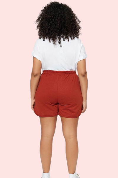 PayBuy Γυναικεία μόδα ίσιο σχέδιο Πλεκτό σορτς με ίσιο καλούπι Βαμβακερό καλοκαιρινό σορτς καθημερινής χρήσης