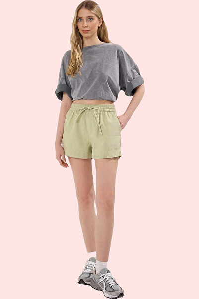 PayBuy Pantaloni scurți din bumbac cu picioare largi, la modă pentru femei, l...