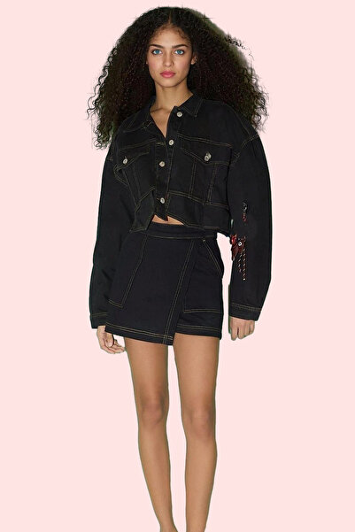 PayBuy Kadın Moda Denim Şort Etek Dar Paça Normal Bel Yazlık Günlük Kombin Hafta Sonu Kaliteli Malzeme