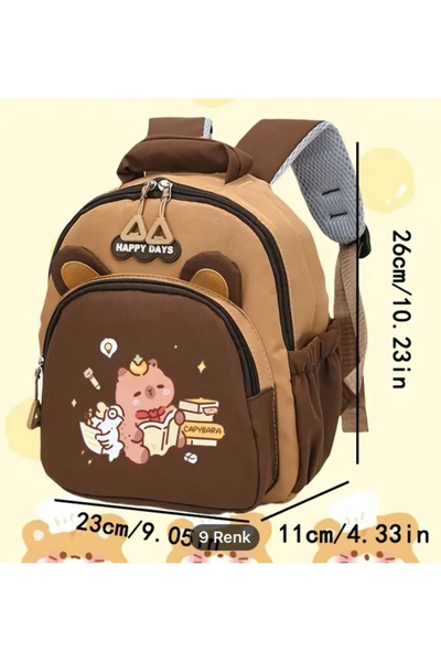 SEZİNCE Kapibara School Bag Milk Tea Drinking