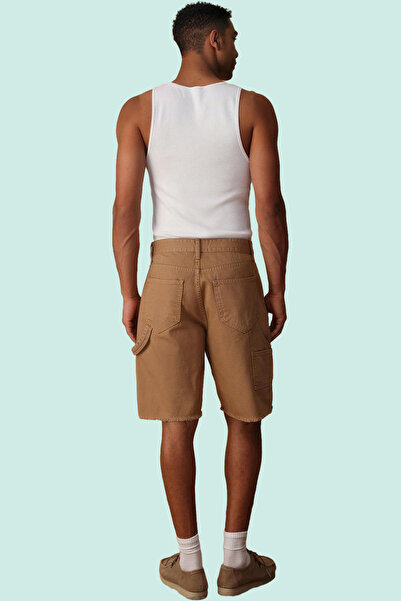 PayBuy Men's Fashion Denim Shorts Wide Leg Zipper Short Length Cotton Daily Use Summer Shorts