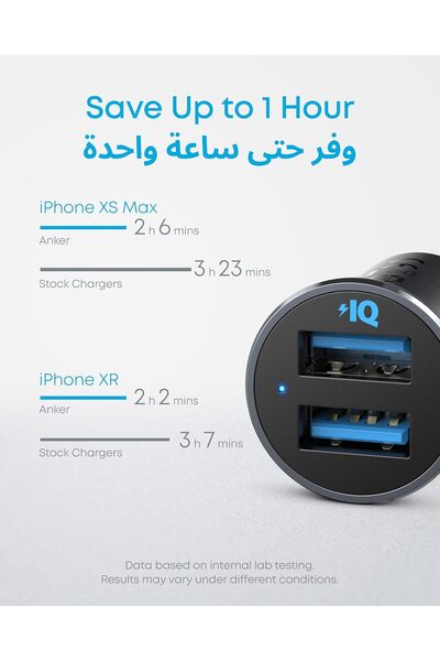 Generic Anker Car Charger Mini 24W Dual USB PowerDrive 2 Alloy (Black)